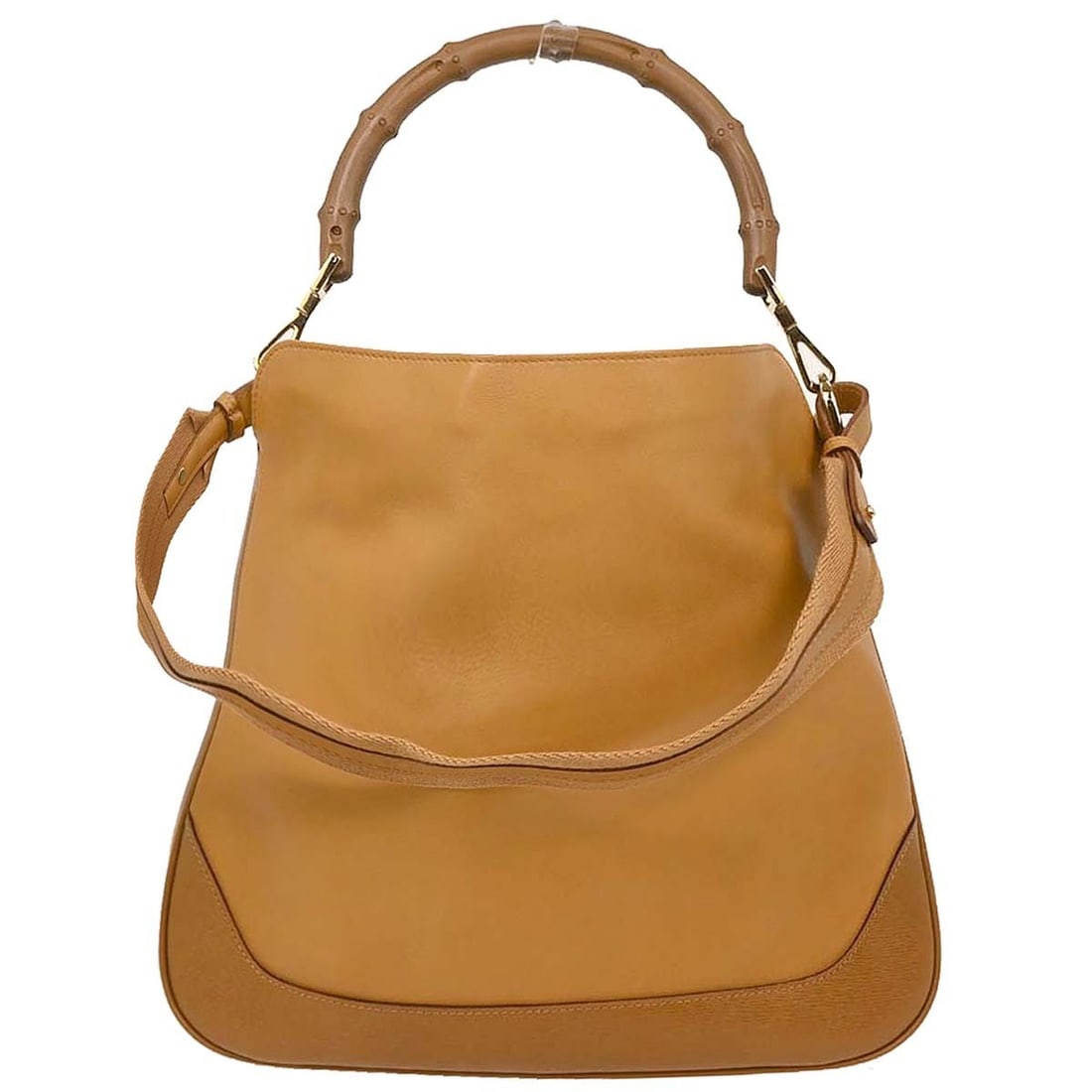 Gucci Bamboo medium brown leather top handle bag with strap (1 of 10)
