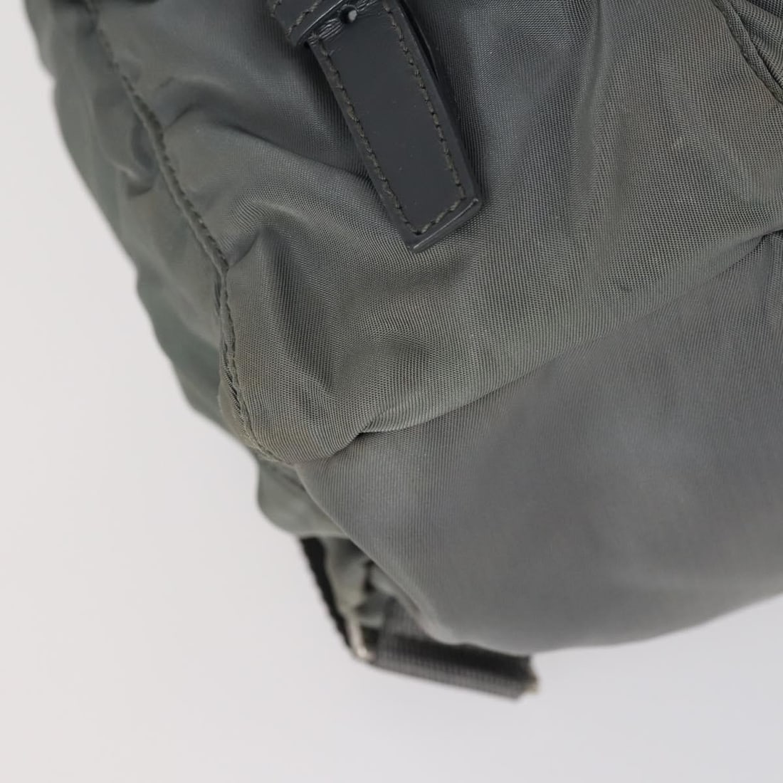 Prada Double Front Pocket Gray Nylon Backpack - 10