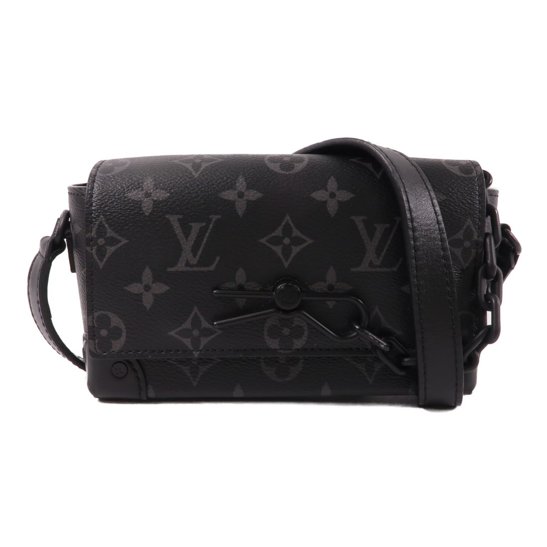 Louis Vuitton M81783 LV Steamer wearable wallet shoulder bag Monogram Eclipse: Louis Vuitton M81783 LV Steamer wearable wallet shoulder bag Monogram Eclipse Louis Vuitton LV Steamer Wearable Wallet shoulder bag in Monogram Eclipse coated canvas with a black and grey colorway. Th
