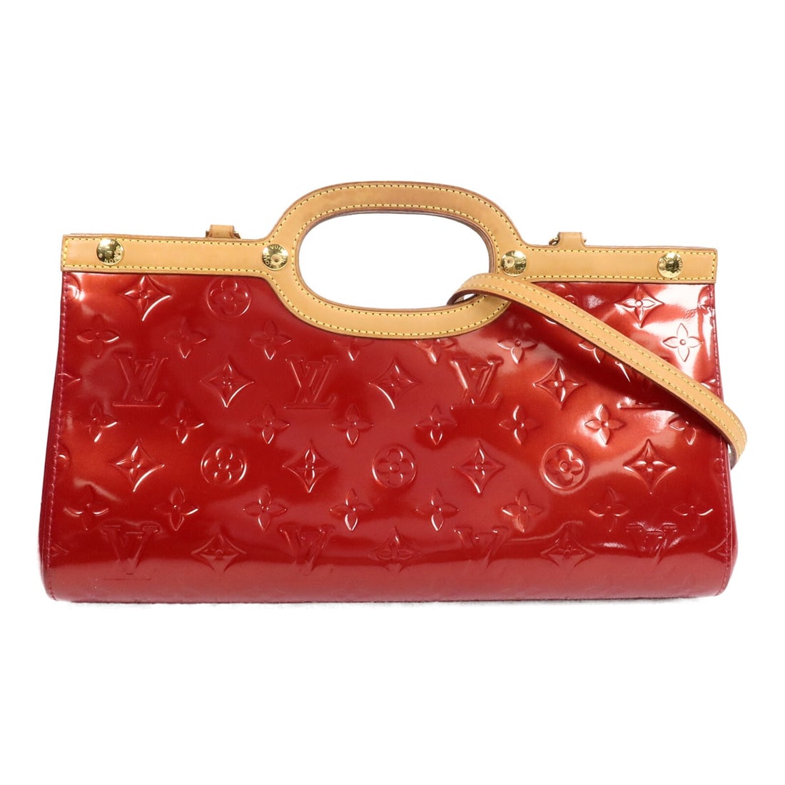 Louis Vuitton Roxbury Drive M91987 2 Way Shoulder Bag Red Vernis Patent Leather: Louis Vuitton Roxbury Drive M91987 2 Way Shoulder Bag Red Vernis Patent Leather Louis Vuitton Roxbury Drive 2-way shoulder bag in red Vernis patent leather. This women's bag features a structured silh