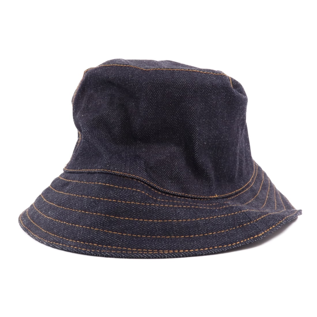 HERMES Homme Fred Denim Hat in Navy (1 of 8)