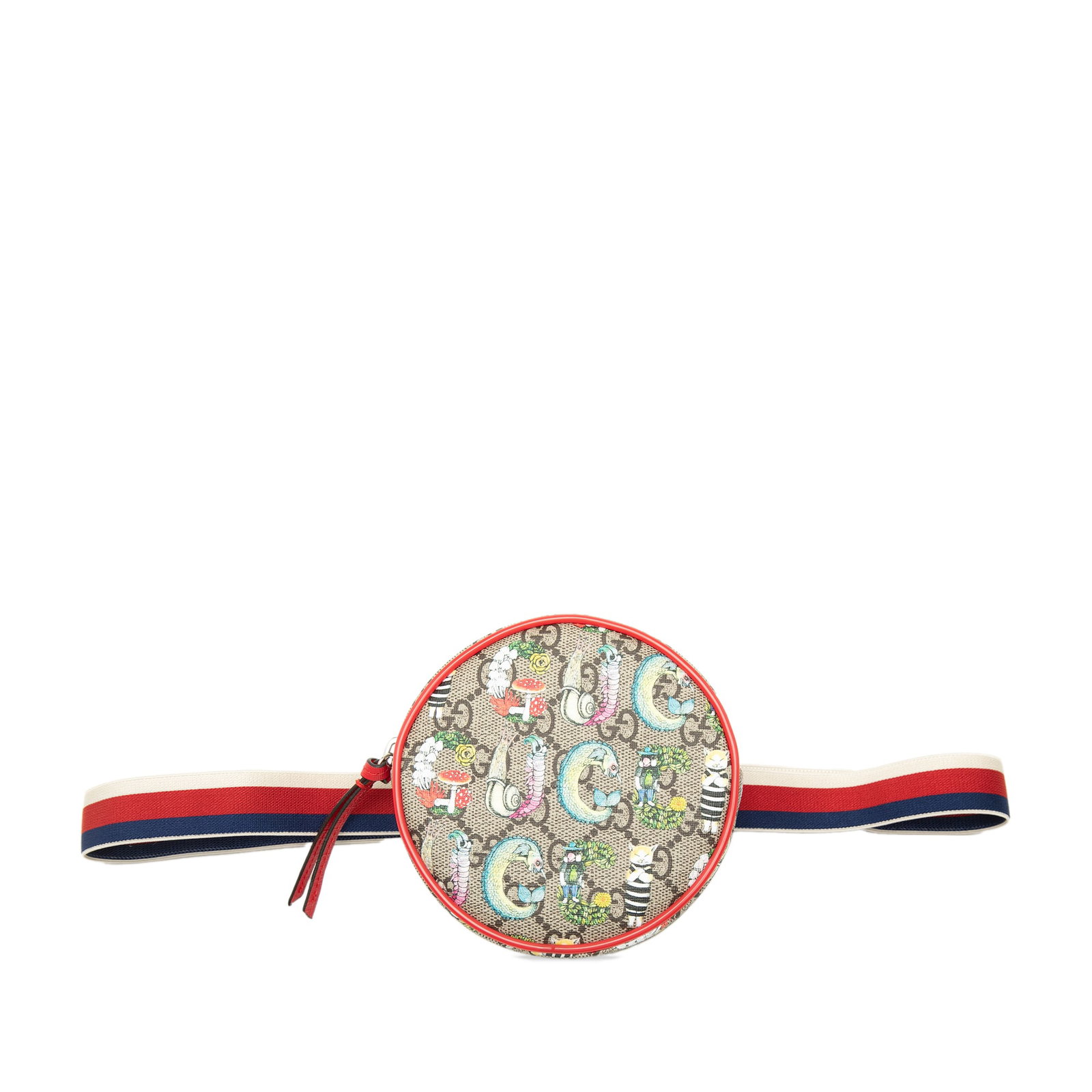 Gucci Yuko Higuchi GG Supreme Children's Belt Bag: Gucci Yuko Higuchi GG Supreme Children's Belt Bag Children's Gucci Yuko Higuchi GG Supreme web belt bag with a printed coated canvas body, leather trim, a flat canvas web waist strap, and a top zip cl
