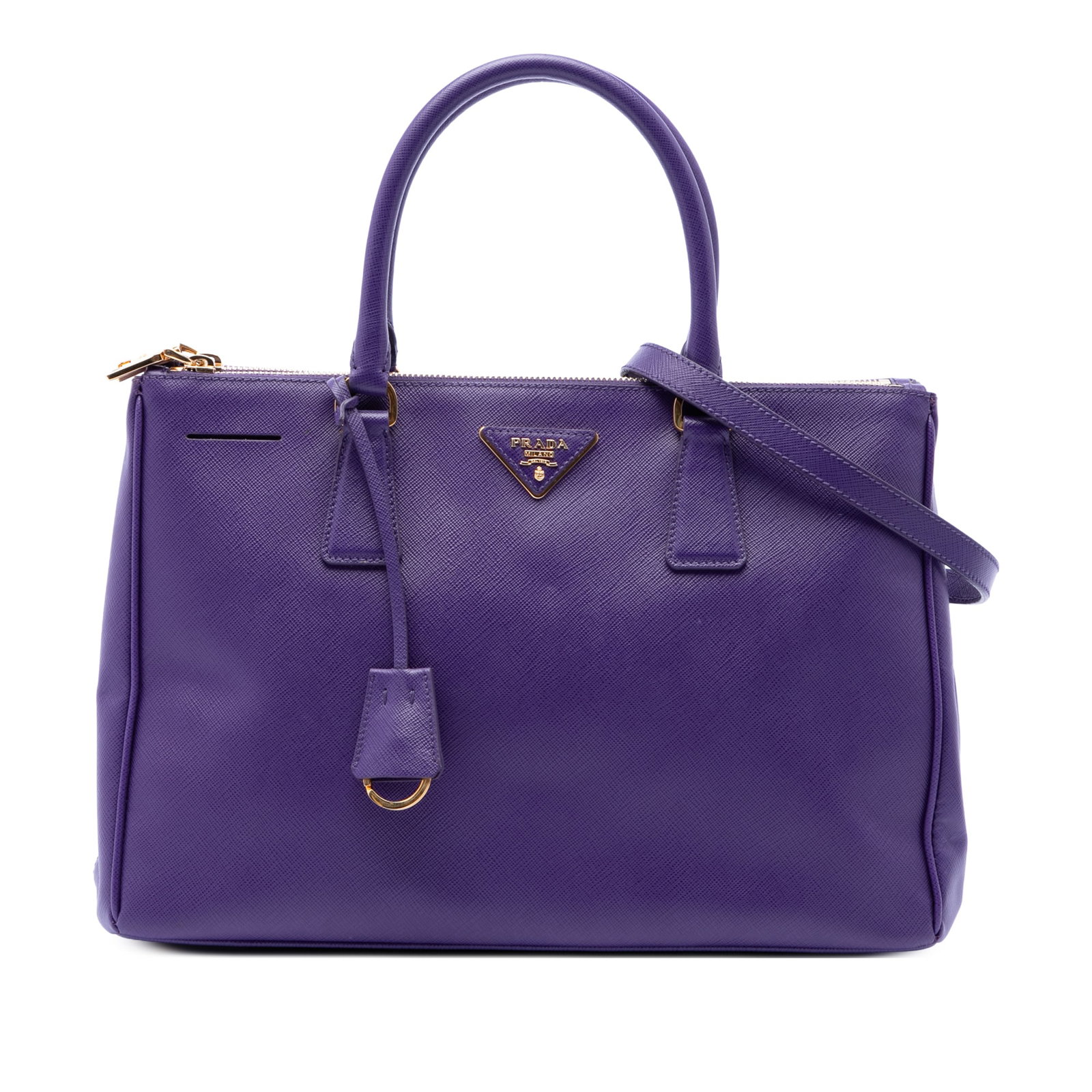 Prada Galleria Double Zip Medium Saffiano Leather Satchel (1 of 7)
