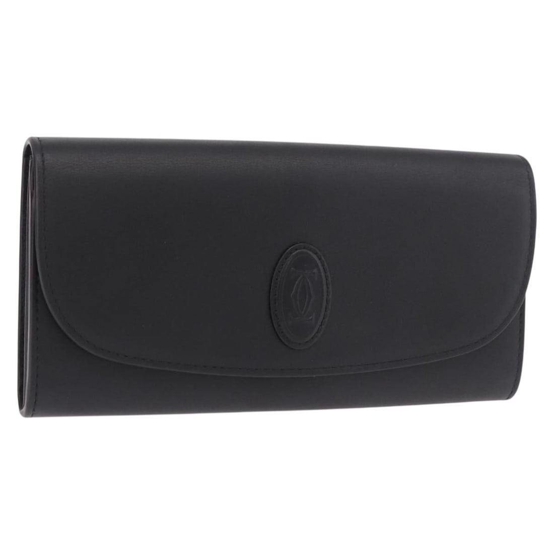 Cartier black leather long wallet with box dust bag card (1 of 18)