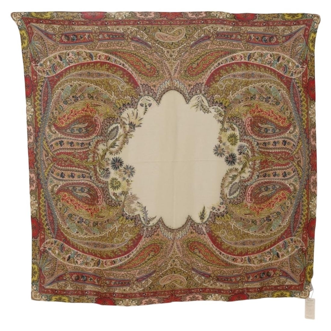 Silk Multicolor Large Square Scarf by ETRO for Women 51.2 Inch: Silk Multicolor Large Square Scarf by ETRO for Women 51.2 Inch This ETRO large format scarf is crafted from luxurious silk and features a vibrant multicolor design. Designed for women, this accessory 
