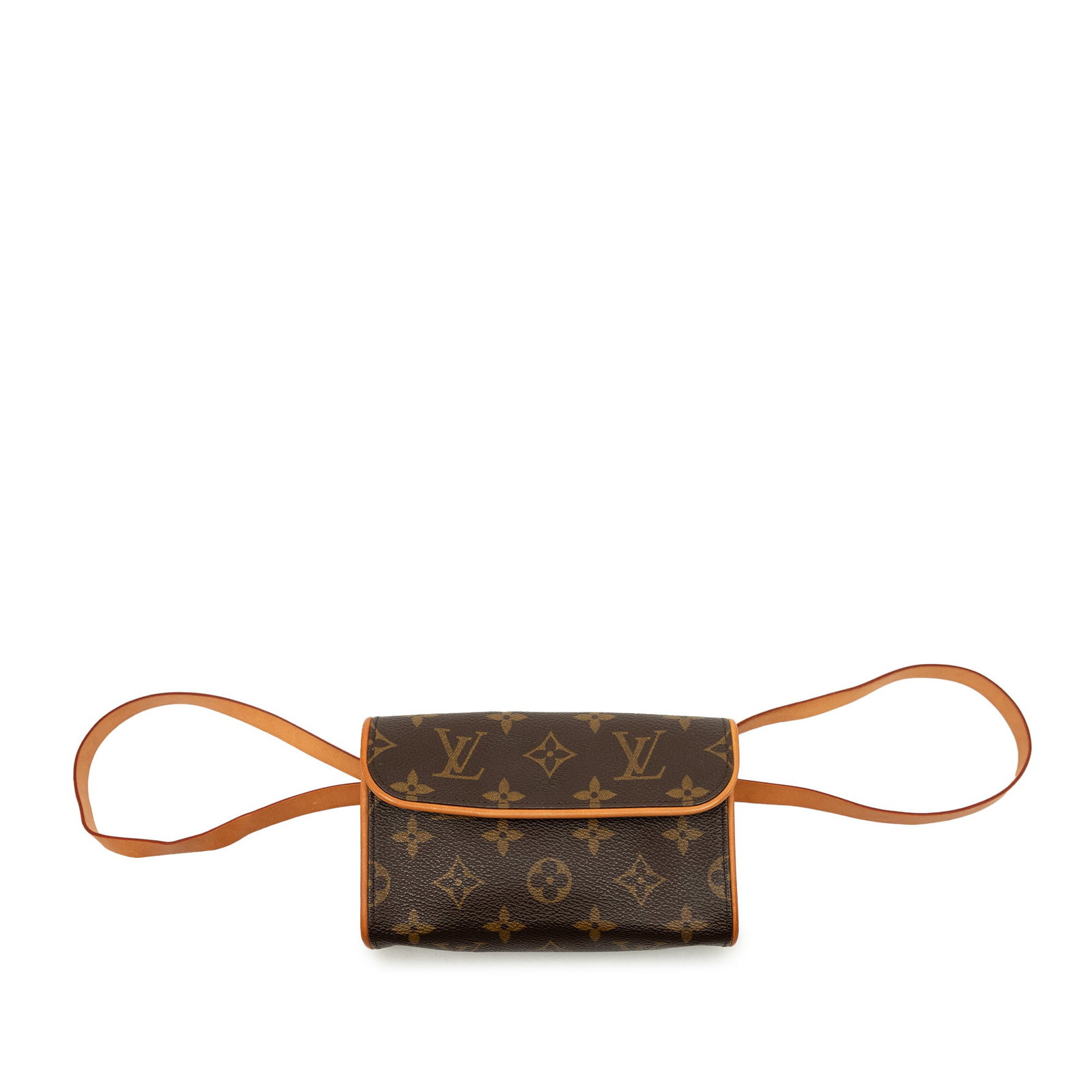 Louis Vuitton Florentine Monogram Pochette Belt Bag: Louis Vuitton Florentine Monogram Pochette Belt Bag Louis Vuitton Monogram Pochette Florentine in brown monogram canvas with a front flap and magnetic closure. The design includes a flat vachetta leat