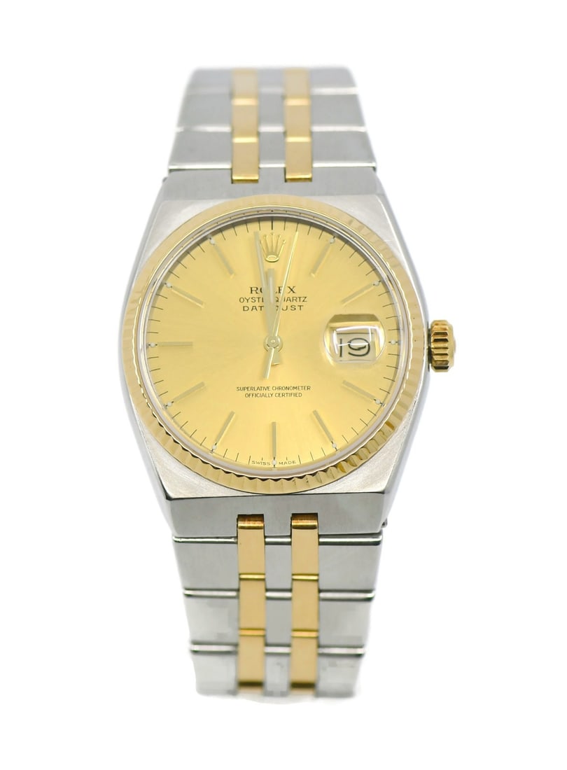 Rolex Oysterquartz Datejust 17013 18K Steel Wristwatch with Box (1 of 5)