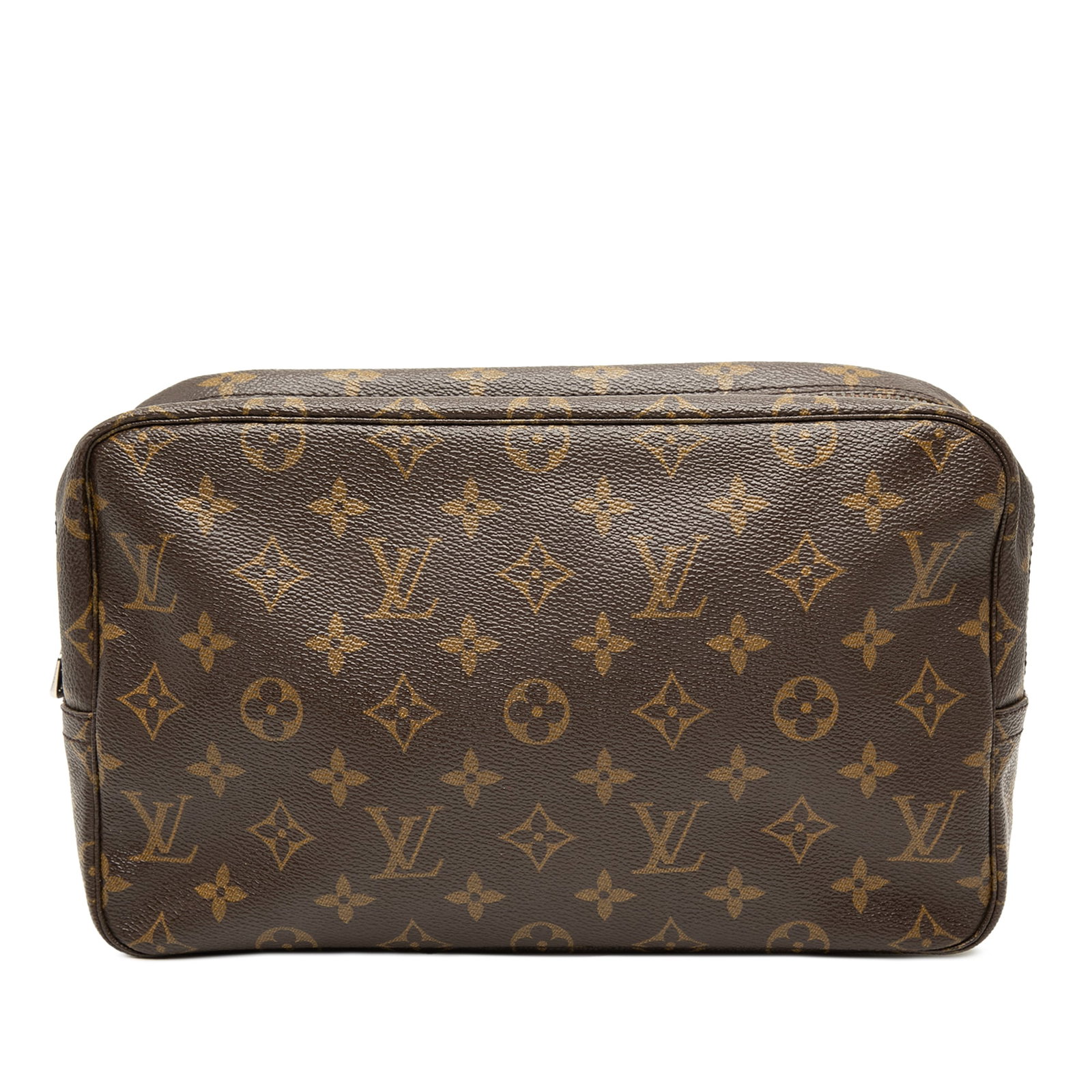 Louis Vuitton Trousse Toilette 28 Monogram Canvas Pouch: Louis Vuitton Trousse Toilette 28 Monogram Canvas Pouch Louis Vuitton Monogram Trousse Toilette 28 cosmetic pouch with a monogram canvas body, top zip closure, and interior slip pocket. Made in France