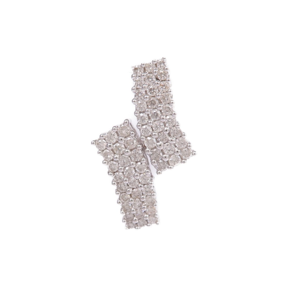 18K White Gold Diamond Pendant Top for Women JEWELRY: 18K White Gold Diamond Pendant Top for Women JEWELRY Diamond pendant top in K18 white gold with a clear finish and diamond main stone. Designed for women, this regular-size piece measures 25 mm x 11 m