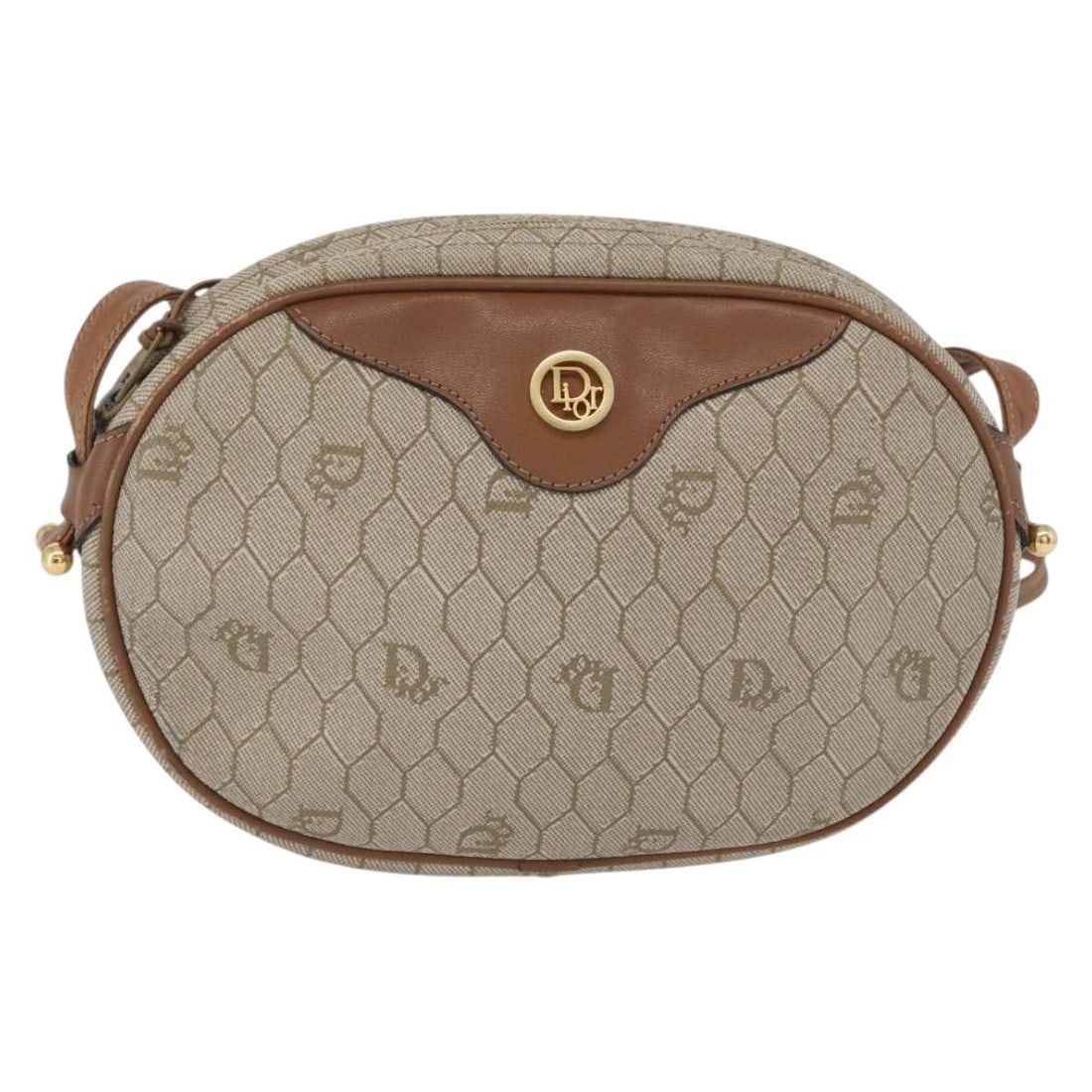 Christian Dior Vintage Honeycomb Shoulder Bag Beige Canvas Leather: Christian Dior Vintage Honeycomb Shoulder Bag Beige Canvas Leather This Christian Dior vintage Honeycomb shoulder bag is crafted from beige canvas with leather accents. It features a classic shoulder 