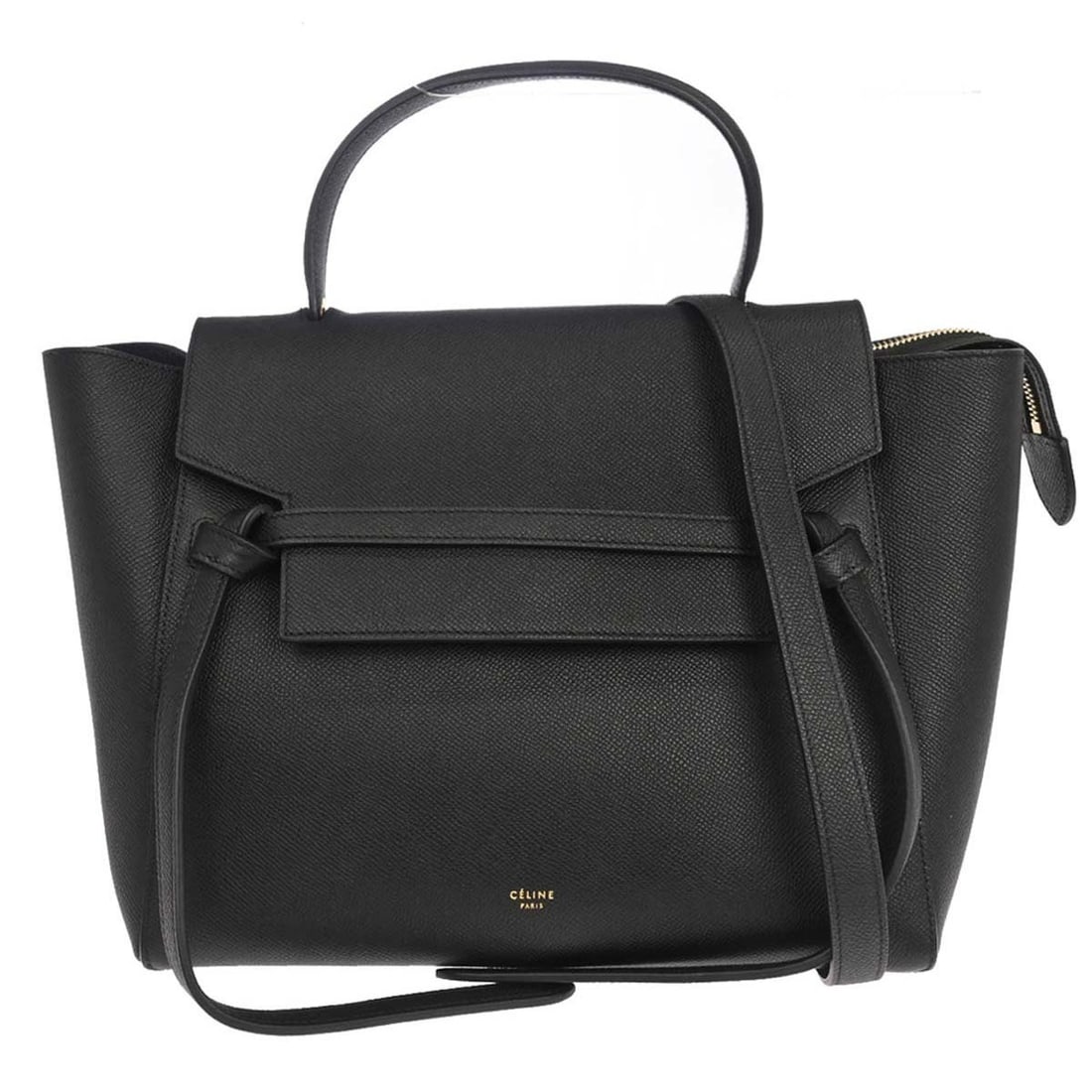 CELINE Belt Bag Mini Black Leather 2way Top Handle Handbag (1 of 15)