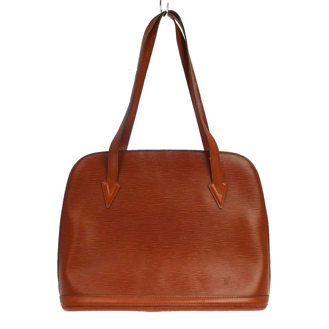 Louis Vuitton Lussac Epi Leather Shoulder Bag Brown M52283: Louis Vuitton Lussac Epi Leather Shoulder Bag Brown M52283 Vintage Louis Vuitton Lussac shoulder bag in brown Epi leather with a zip closure and double handles. It features an Alcantara lining, logo a