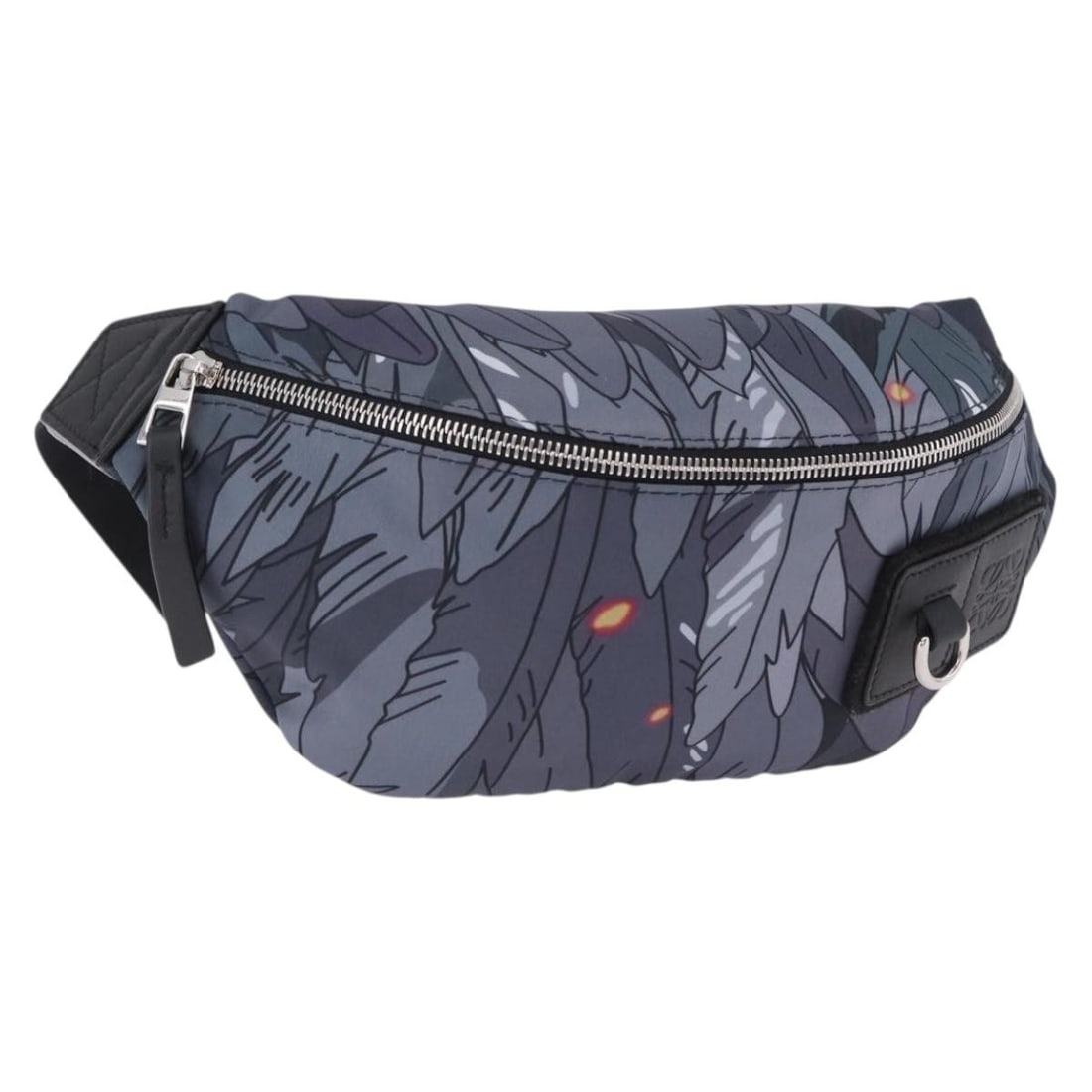 LOEWE Studio Ghibli Howl Nylon Bum Bag Black Gray: LOEWE Studio Ghibli Howl Nylon Bum Bag Black Gray LOEWE x Studio Ghibli Howl bum bag in black and gray nylon. This shoulder bag is made in Portugal and includes a dust bag. The bag is in pristine cond