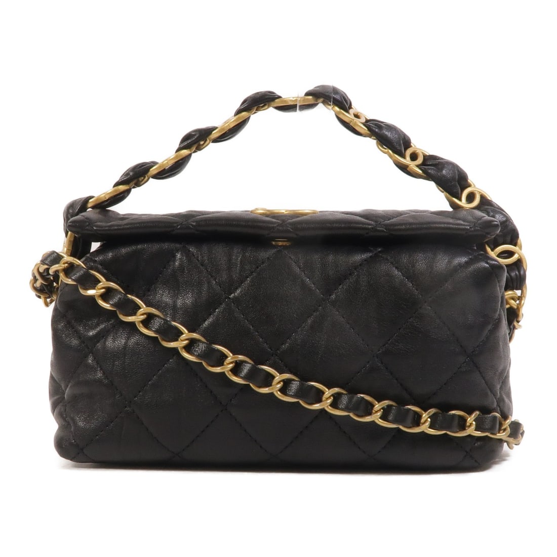 CHANEL CC 2 Way Hobo Shoulder Bag Black Lambskin: CHANEL CC 2 Way Hobo Shoulder Bag Black Lambskin Black Chanel CC hobo 2 way shoulder bag in lambskin leather with a shoulder strap, top handle, and interior zip pocket. Includes storage bags, hologram