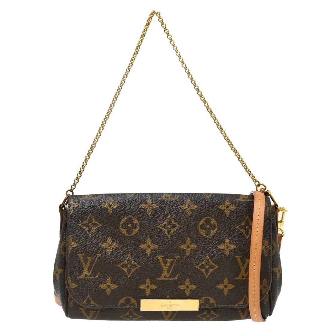 Louis Vuitton Favorite PM Monogram Canvas Small Shoulder Bag: Louis Vuitton Favorite PM Monogram Canvas Small Shoulder Bag A Louis Vuitton Favorite PM shoulder bag in Monogram pattern with a small profile. The bag is crafted from Monogram canvas and features a b