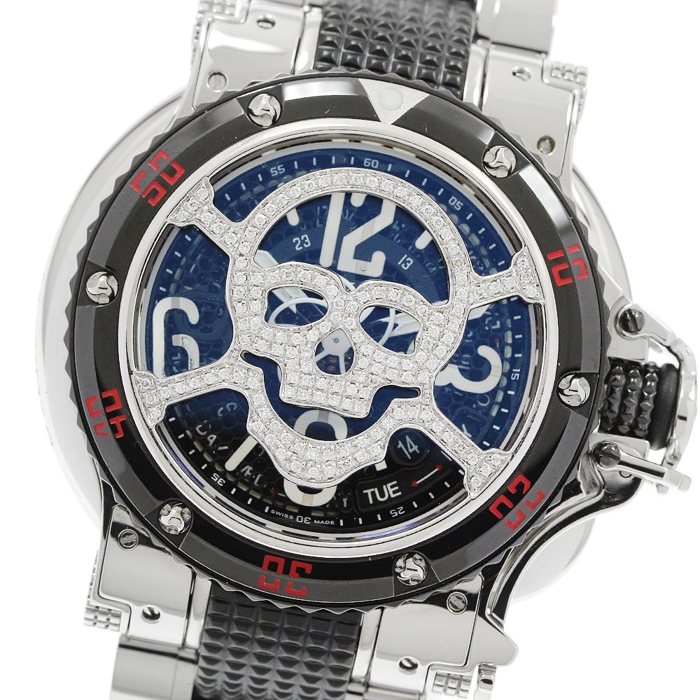 AQUANAUTIC Subcommander mens automatic day date steel watch diamond bezel (1 of 6)