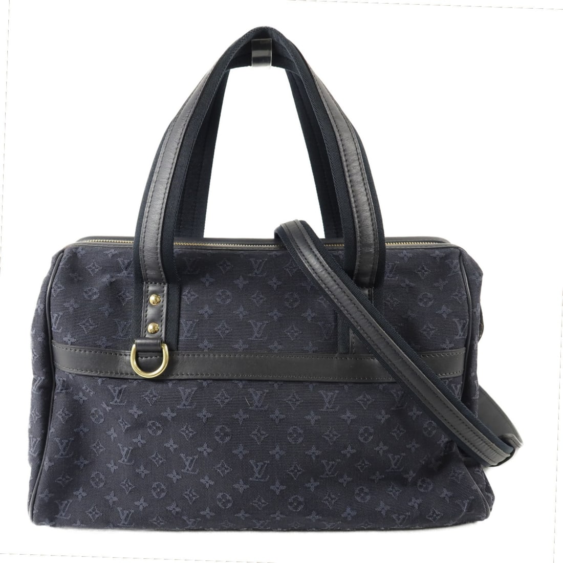 Louis Vuitton Josephine GM Monogram Mini 2way Shoulder Bag Navy: Louis Vuitton Josephine GM Monogram Mini 2way Shoulder Bag Navy Louis Vuitton Josephine GM 2-way shoulder bag in blue and navy Monogram Mini canvas. This women's bag features a structured everyday sil