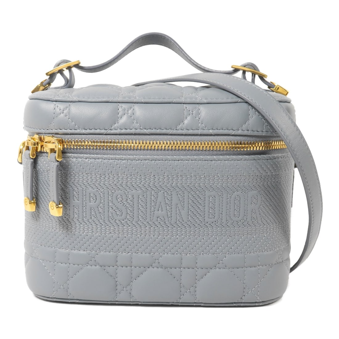 Dior S5488UNTR Travel 2 Way Shoulder Bag Blue Lambskin: Dior S5488UNTR Travel 2 Way Shoulder Bag Blue Lambskin Christian Dior travel 2-way shoulder bag in cloud blue lambskin leather. This women's bag features a structured design with interior open pockets
