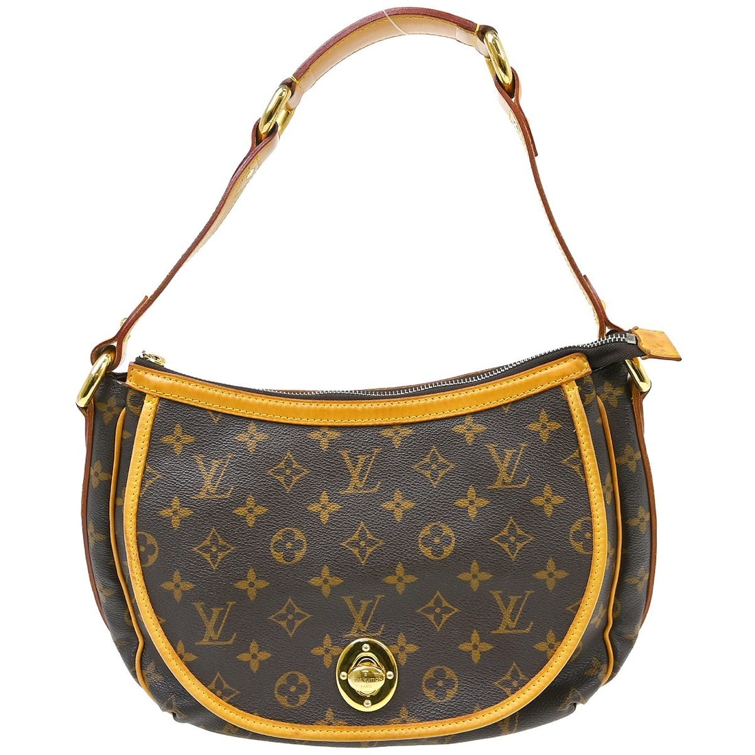 Louis Vuitton Tulum PM Monogram Canvas Hobo Bag M40076: Louis Vuitton Tulum PM Monogram Canvas Hobo Bag M40076 Vintage Louis Vuitton Tulum PM hobo handbag in the Monogram line, featuring a brown monogram canvas and leather exterior, zip closure, shoulder s