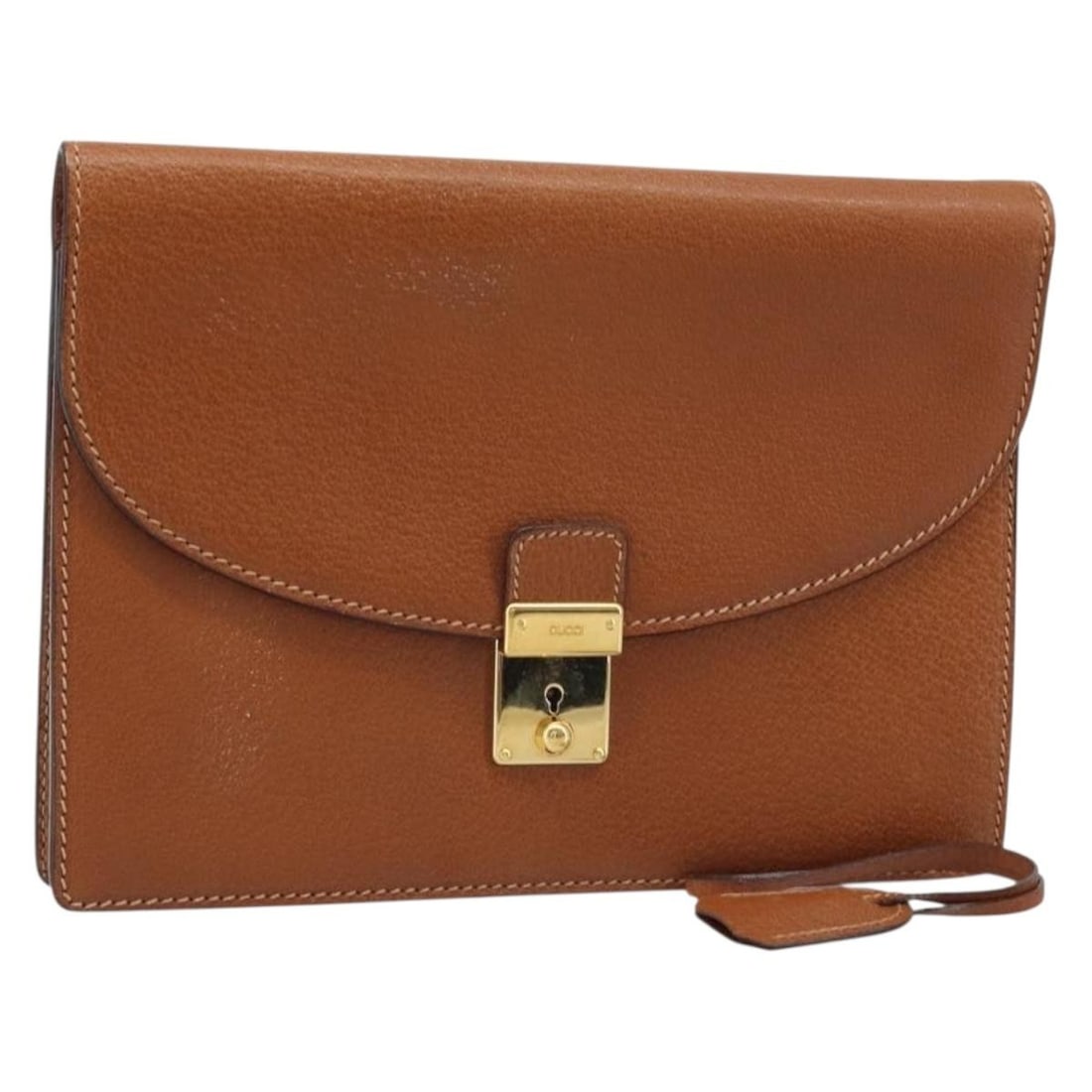 Gucci Vintage Clutch Brown Leather Handbag 25cm: Gucci Vintage Clutch Brown Leather Handbag 25cm Vintage Gucci clutch for women in brown leather. Made in Italy, this clutch measures 25 cm x 18 cm x 6 cm and is described as being in very good conditi