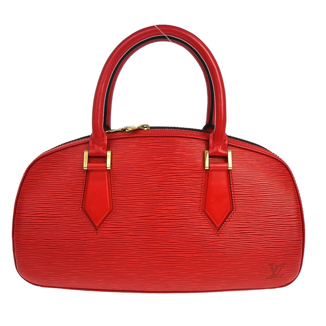 Louis Vuitton Jasmin Red Epi Leather Satchel M52087: Louis Vuitton Jasmin Red Epi Leather Satchel M52087 Louis Vuitton Jasmin handbag in red Epi leather with a satchel/top handle bag style. It features a zipper closure, double handles, Alcantara lining,