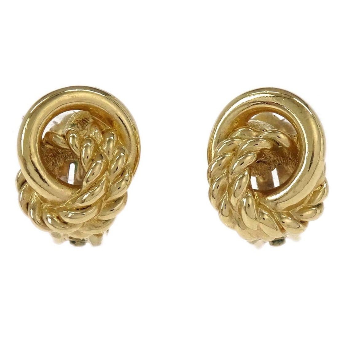 Gold Plated Clip On Earrings by Christian Dior: Gold Plated Clip On Earrings by Christian Dior Christian Dior clip-on earrings in gold-plated metal with a gold-tone finish. These earrings have a classic clip-on closure and show light scuffs and min