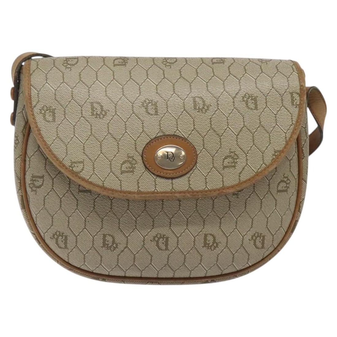 Christian Dior Vintage Honeycomb Flap Beige Canvas Bag: Christian Dior Vintage Honeycomb Flap Beige Canvas Bag Vintage Christian Dior Honeycomb Flap bag in beige canvas with leather trim. This piece is presented in good vintage condition with honest wear, 