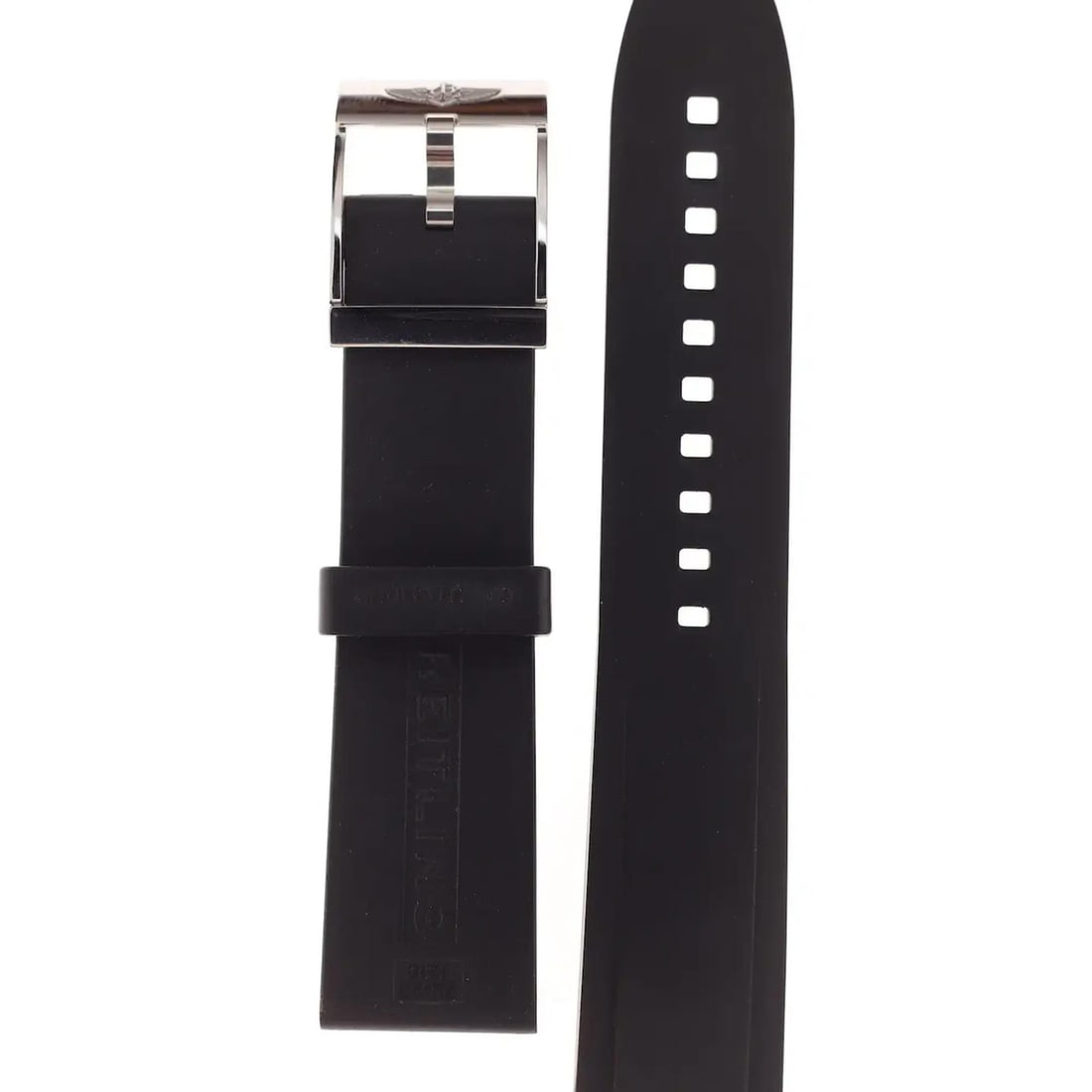 Breitling Diver Pro 22mm Black Rubber Watch Band for 131S: Breitling Diver Pro 22mm Black Rubber Watch Band for 131S Enhance your timepiece with this Breitling Diver Pro 22mm Black Rubber Band. Designed for luxury, this two-piece strap features a width of 22 