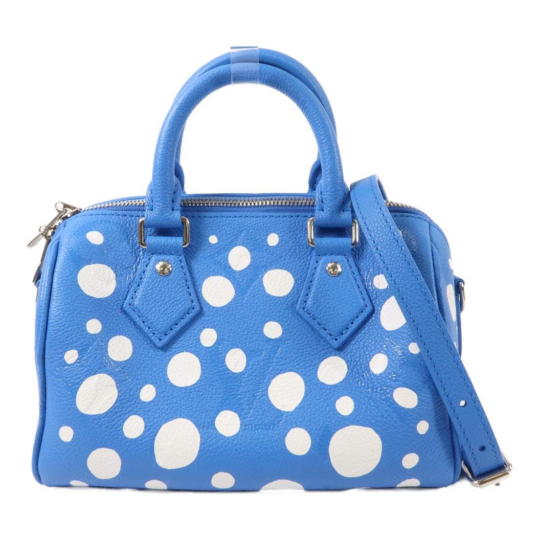 Louis Vuitton M46425 Speedy Bandouliere 20 Blue Calfskin 2 Way Bag: Louis Vuitton M46425 Speedy Bandouliere 20 Blue Calfskin 2 Way Bag Louis Vuitton LVxYK Speedy Bandouliere 20 2-way shoulder bag in blue calfskin (cowhide). This women's bag features a top handle and a