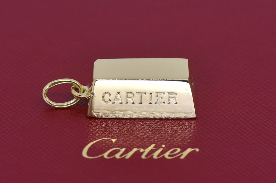Cartier 18k Yellow Gold Bar Pendant 1 Oz (1 of 4)