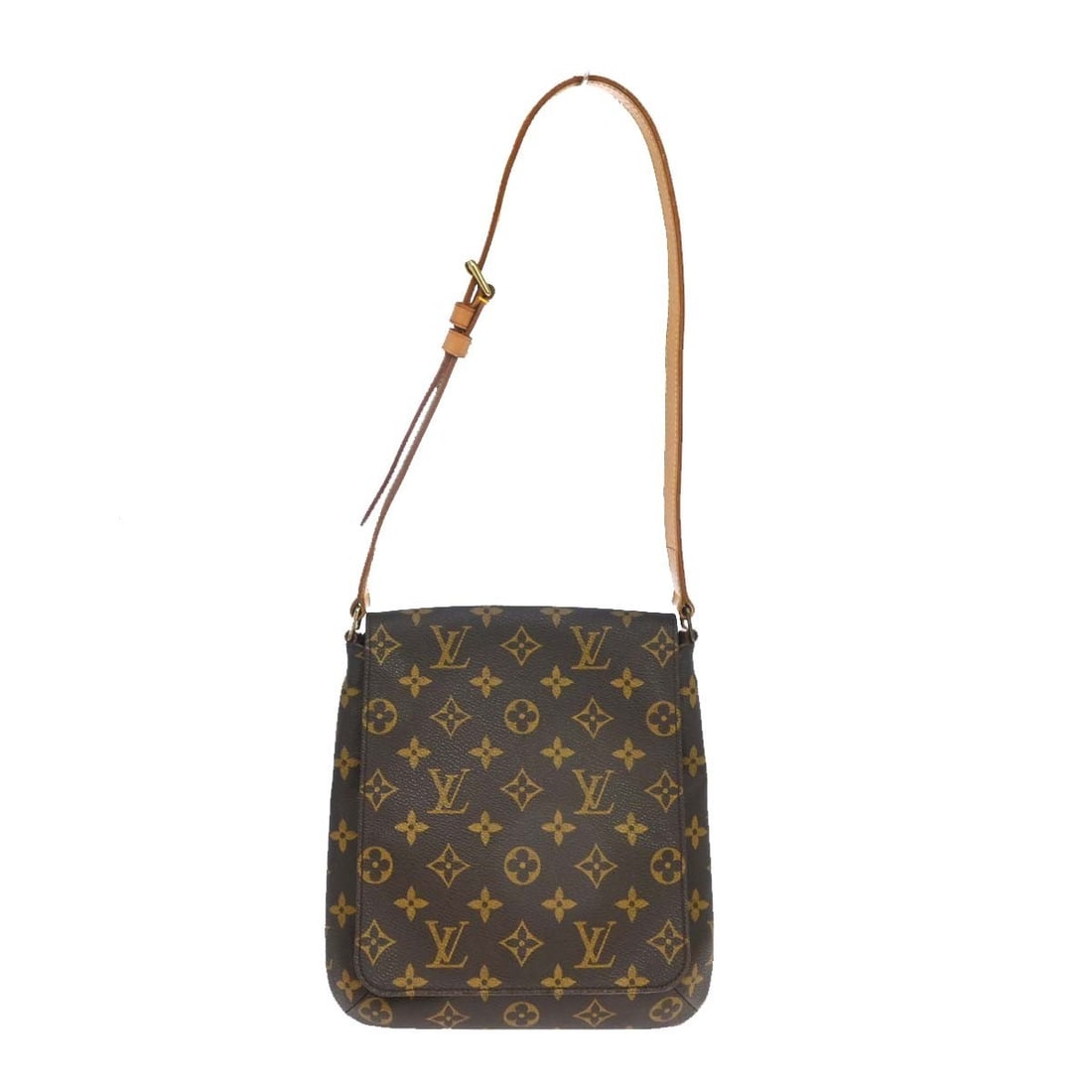 Louis Vuitton Musette Salsa Monogram Shoulder Bag M51258 Brown: Louis Vuitton Musette Salsa Monogram Shoulder Bag M51258 Brown Vintage Louis Vuitton Musette Salsa short shoulder bag in brown Monogram canvas and leather, made in France. It features a flap magnet cl