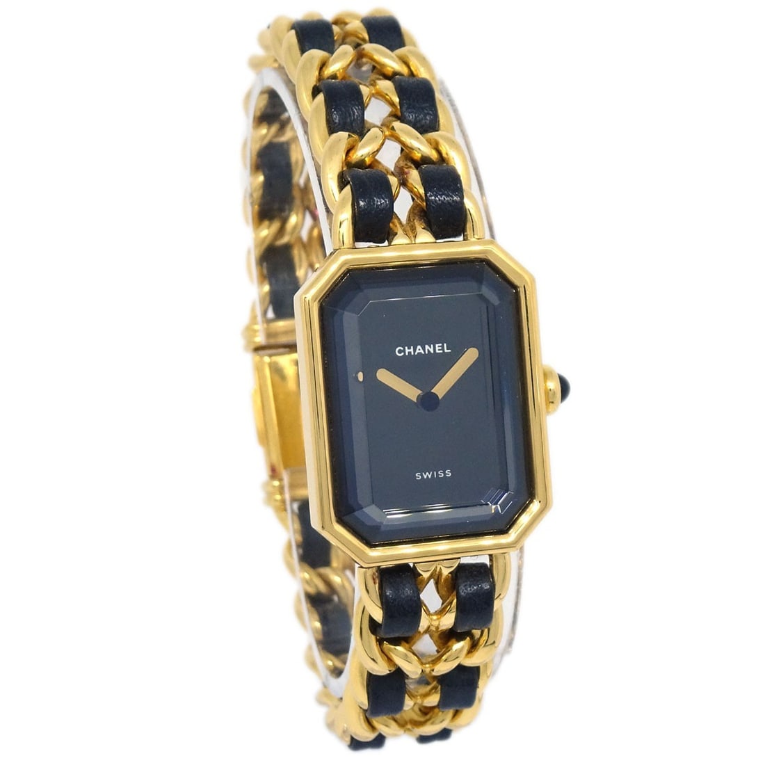 CHANEL Premiere Womens Quartz Wristwatch Gold Plated Black Dial: CHANEL Premiere Womens Quartz Wristwatch Gold Plated Black Dial Women's CHANEL Premiere wristwatch with a quartz movement and analog display. It features a black gold case and dial, a black gold band 