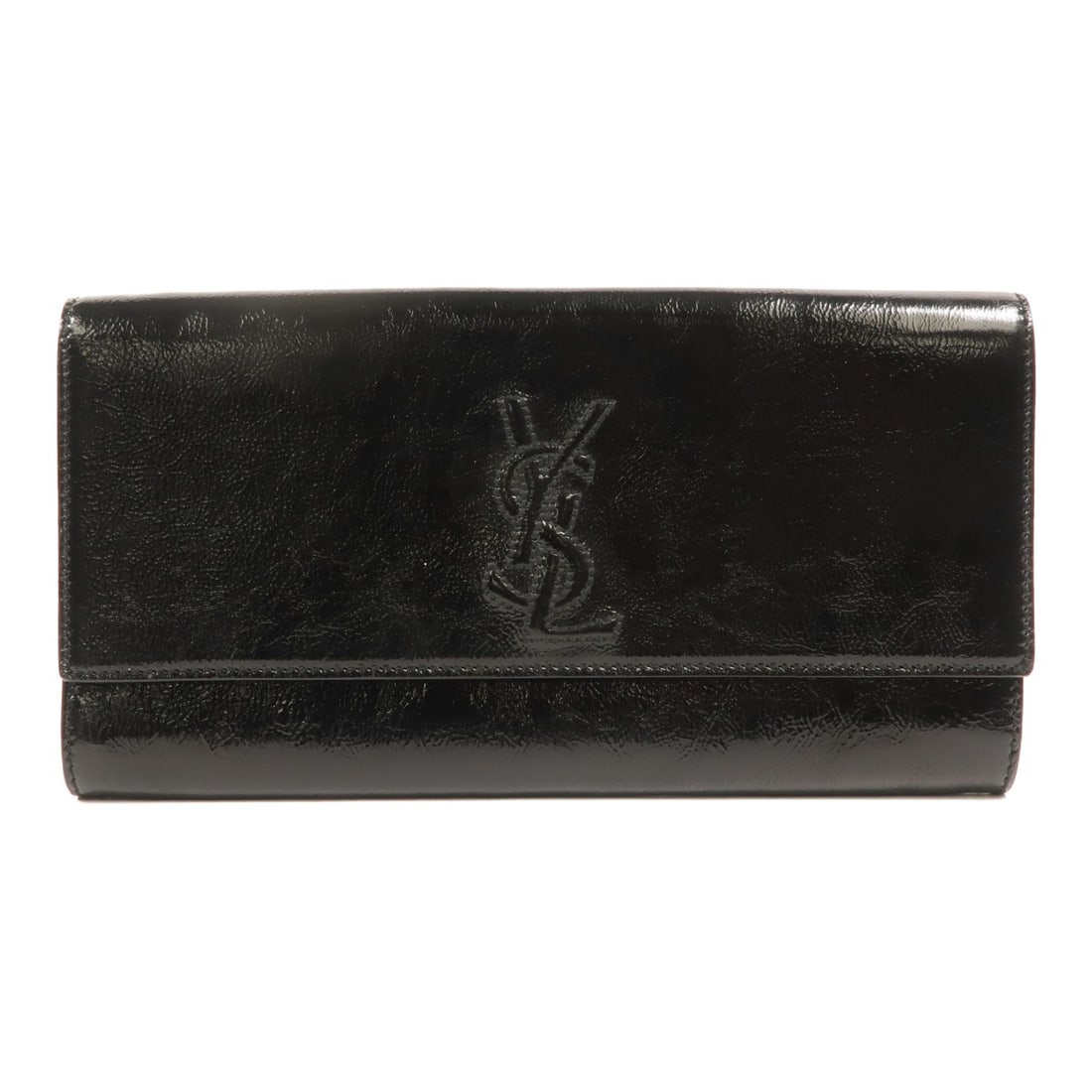 Yves Saint Laurent Belle de Jour patent leather clutch black 179248 (1 of 14)