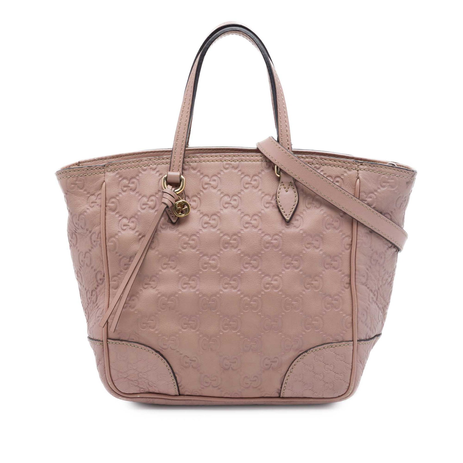 Gucci Bree Small Guccissima Leather Satchel Pink: Gucci Bree Small Guccissima Leather Satchel Pink Small Guccissima Bree satchel in pink embossed leather with flat leather handles, a detachable flat leather shoulder strap, top zip closure, and interi