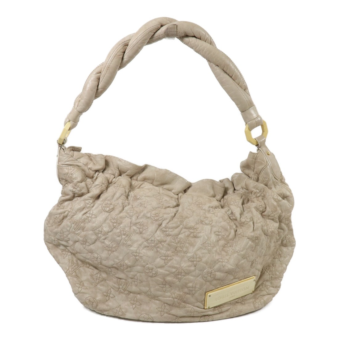 Louis Vuitton M95423 LV Nimbus GM lambskin shoulder bag beige (1 of 18)