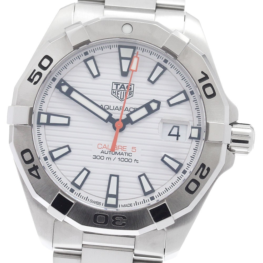 TAG Heuer Aquaracer Caliber 5 automatic mens date watch WBD2111-0 (1 of 5)