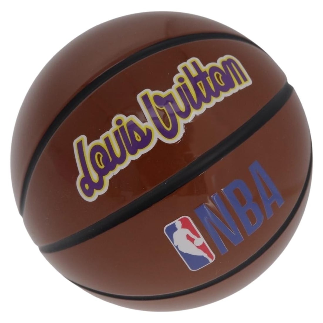 Louis Vuitton brown plastic basketball press papier object Italy (1 of 8)