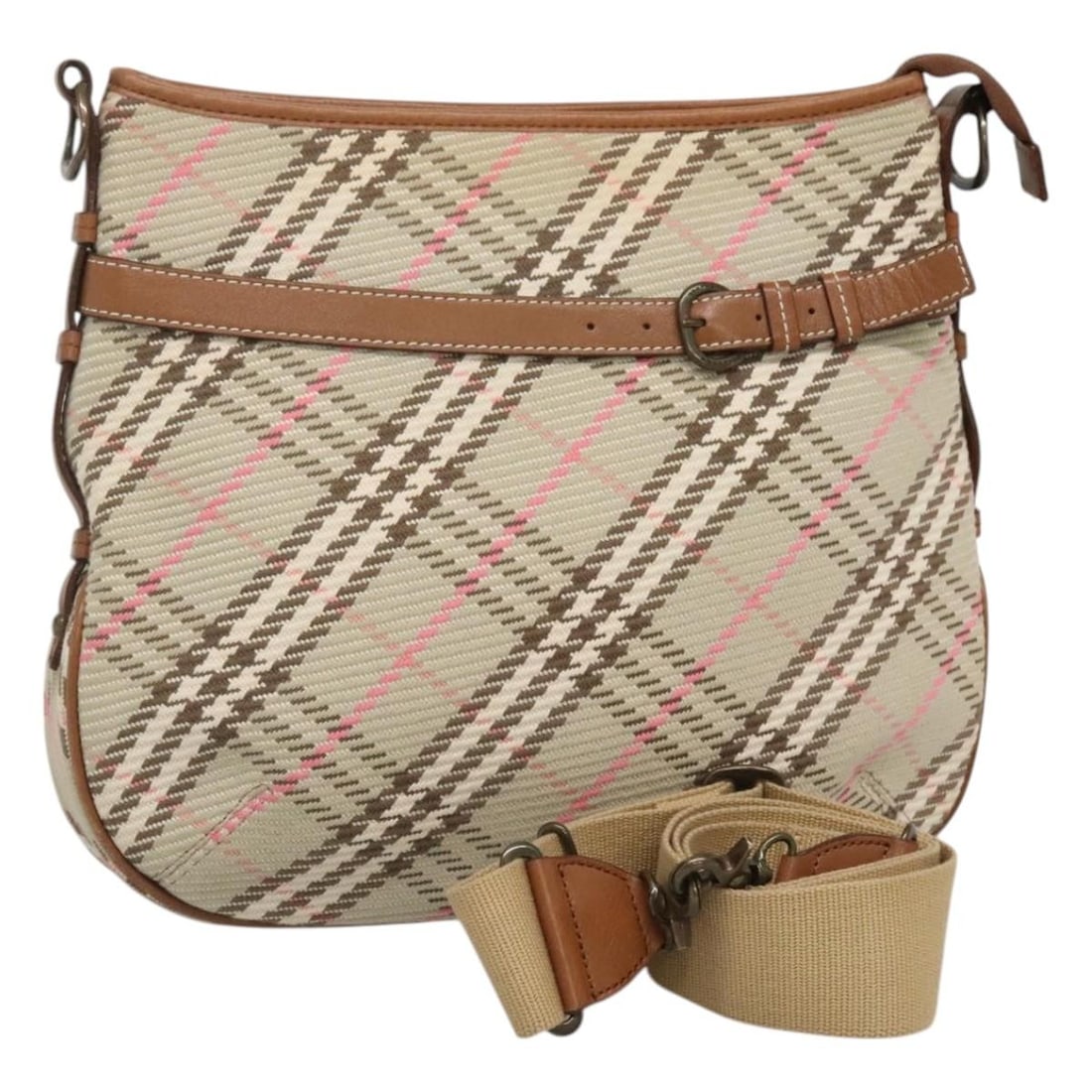 Burberry Blue Label Nova Check Canvas Shoulder Bag Beige: Burberry Blue Label Nova Check Canvas Shoulder Bag Beige Burberry Blue Label shoulder bag in beige canvas with the Nova Check pattern. Made in Japan, this women's bag features an adjustable shoulder s