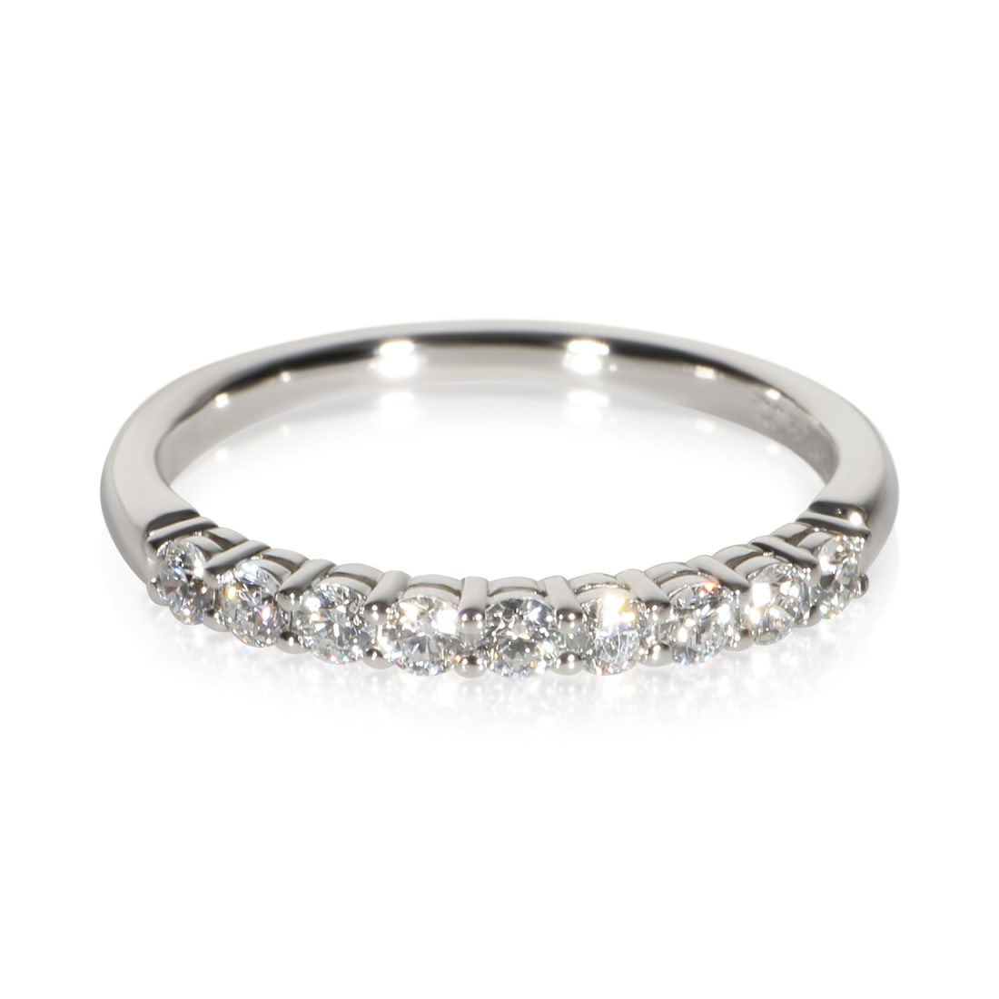 Tiffany & Co. Tiffany Forever Platinum Diamond Band Ring Size 6: Tiffany & Co. Tiffany Forever Platinum Diamond Band Ring Size 6 Tiffany Forever band ring from Tiffany & Co., crafted in platinum and set with round brilliant diamonds. This women's ring includes the 