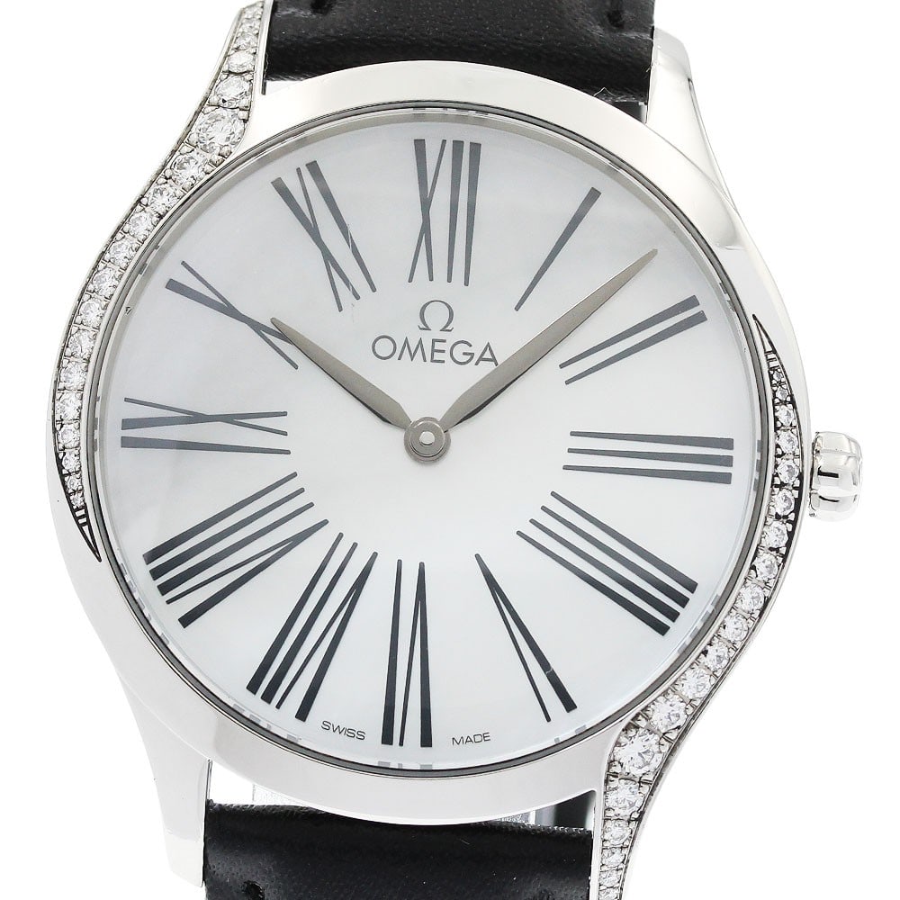 OMEGA De Ville Tresor 428.17.36.60.04.001 Ladies Quartz Watch: OMEGA De Ville Tresor 428.17.36.60.04.001 Ladies Quartz Watch Pre-owned OMEGA De Ville Tresor ladies wristwatch with a quartz movement and white mother-of-pearl dial. The watch features a stainless st