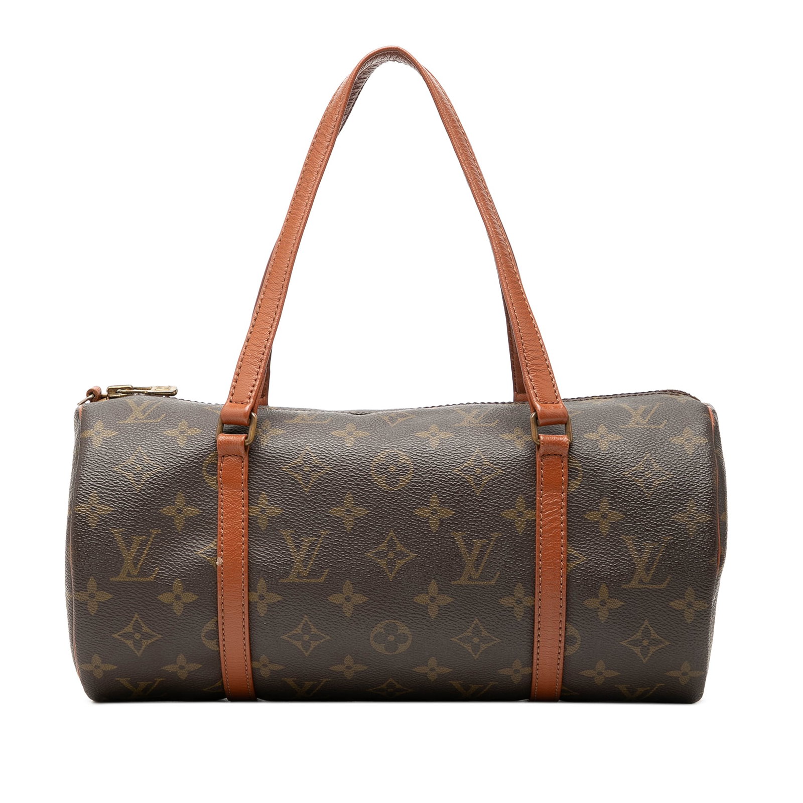 Louis Vuitton Papillon 30 Monogram Canvas Handbag: Louis Vuitton Papillon 30 Monogram Canvas Handbag The Louis Vuitton Monogram Papillon 30 is a bag made with a monogram canvas body, flat vachetta leather handles, and a top zip closure. It is from Fra