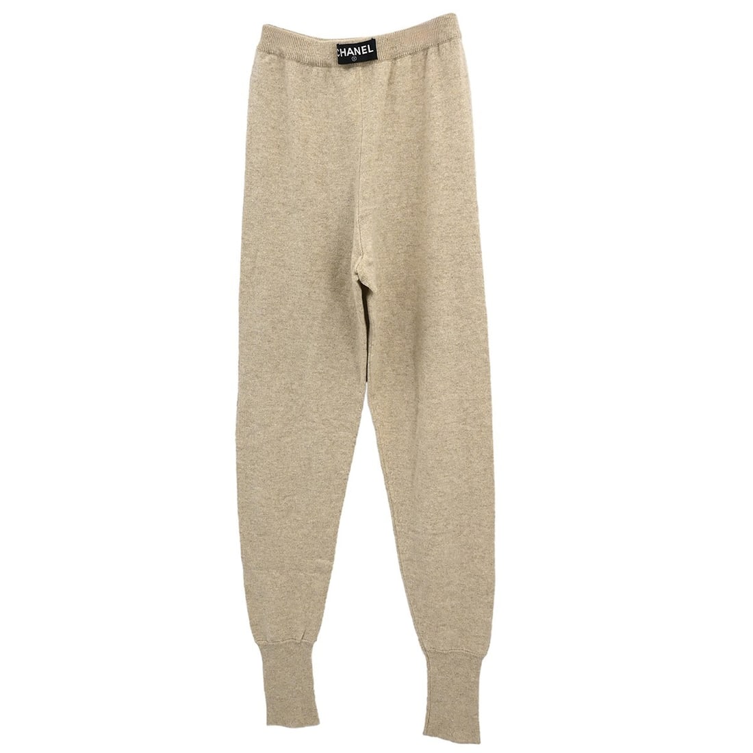 CHANEL Cashmere Straight Leg Pants Beige Womens Size 34 Vintage (1 of 10)