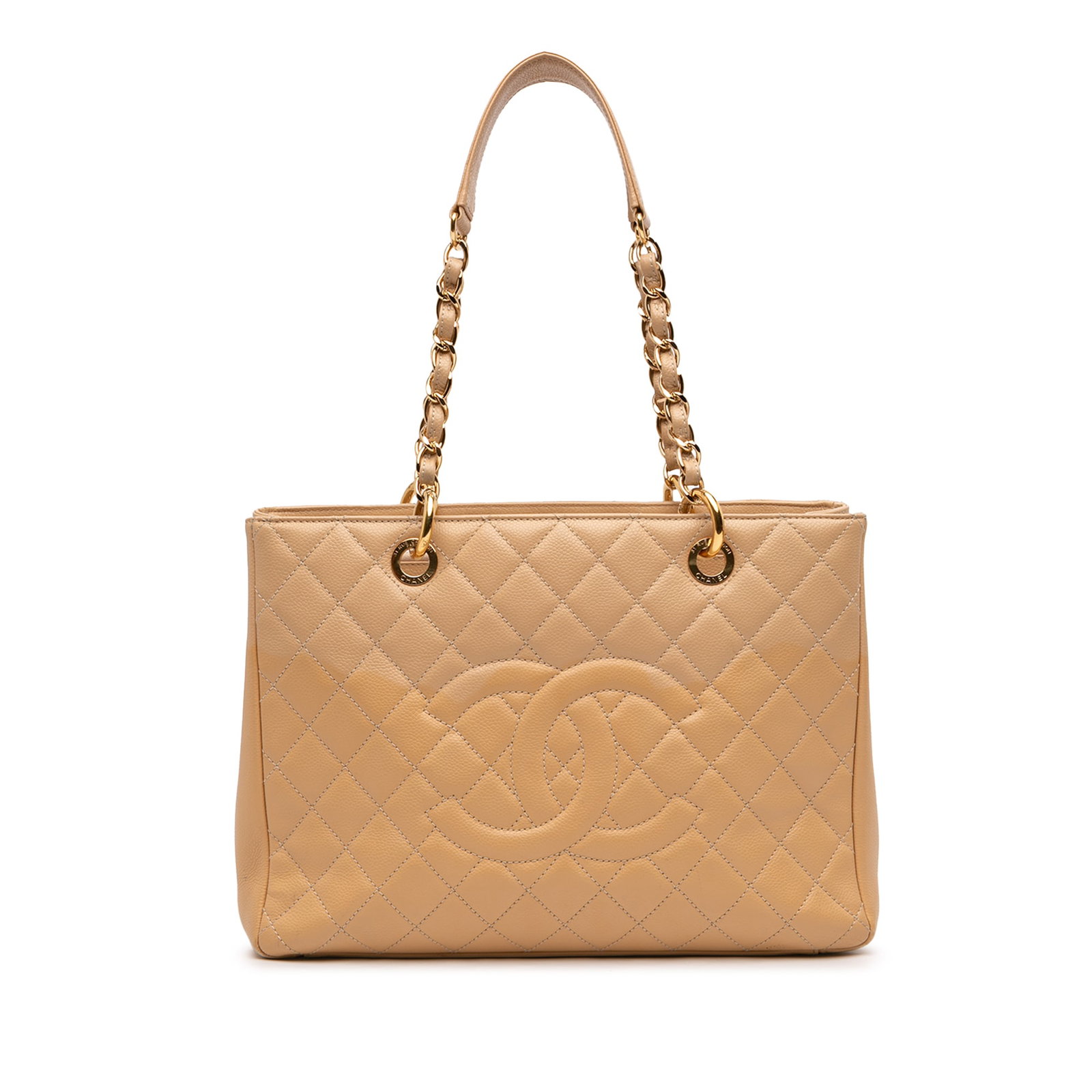 Chanel Caviar Leather Grand Shopping Tote Beige (1 of 6)