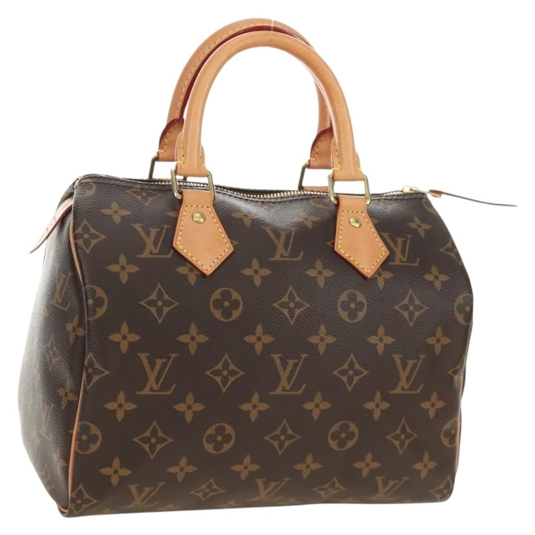 Louis Vuitton M41528 Speedy 25 Monogram Canvas Handbag: Louis Vuitton M41528 Speedy 25 Monogram Canvas Handbag Louis Vuitton Speedy 25 handbag in Monogram canvas. Made in France, this women's handbag includes a dust bag, padlock, and two keys. Condition is
