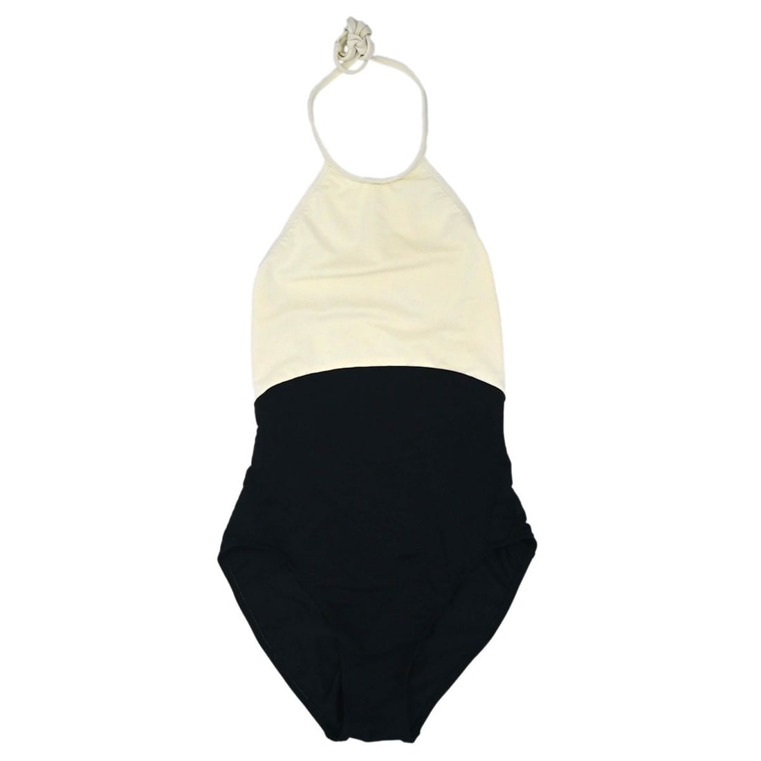 CHANEL One Piece Swimsuit Size 40 Black White France (1 of 15)