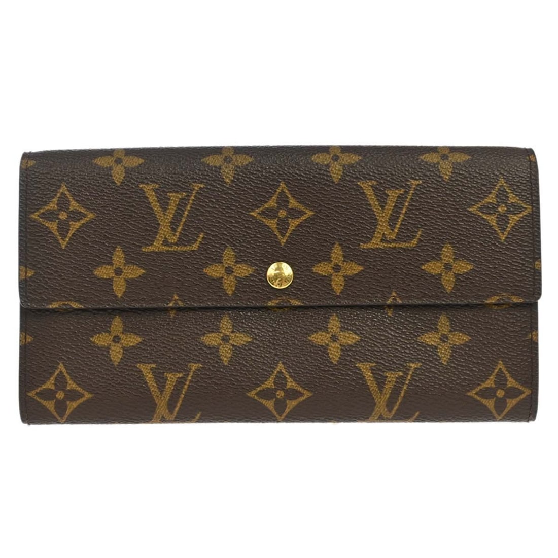 Louis Vuitton M61725 Porte Monnaie Credit Monogram Canvas Wallet: Louis Vuitton M61725 Porte Monnaie Credit Monogram Canvas Wallet Women's Louis Vuitton Monogram Porte Monnaie Credit Wallet in brown Monogram Canvas and leather. This vintage folding wallet features t