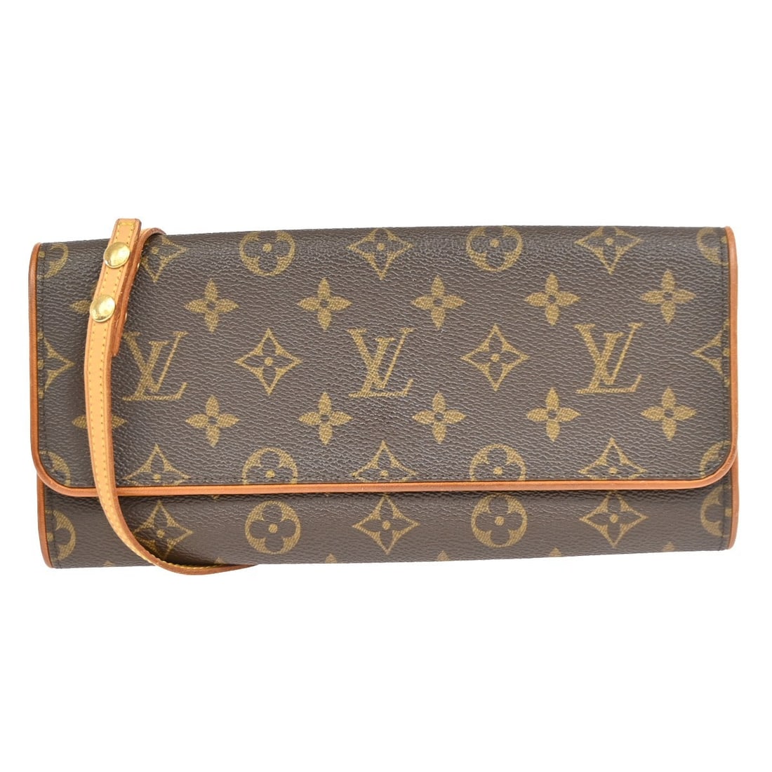 Louis Vuitton Twin shoulder bag monogram canvas brown: Louis Vuitton Twin shoulder bag monogram canvas brown Louis Vuitton Twin Monogram shoulder bag in brown canvas. Made in France, this bag is presented in good condition with visible signs of wear from 