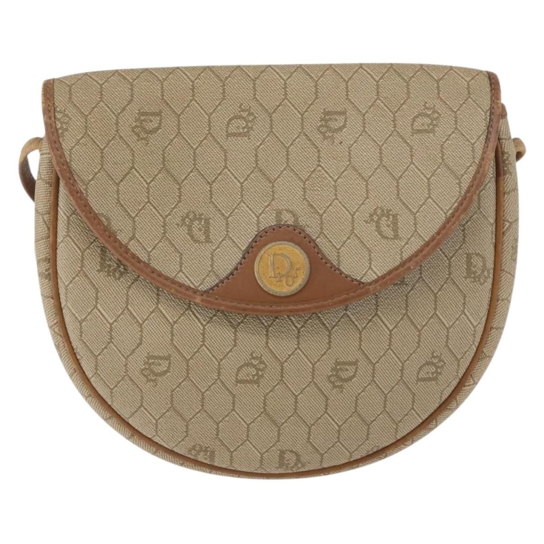 Christian Dior Vintage Honeycomb Flap Crossbody Bag Canvas Leather Beige: Christian Dior Vintage Honeycomb Flap Crossbody Bag Canvas Leather Beige This Christian Dior vintage Honeycomb Flap Crossbody Bag features a beige canvas exterior with leather accents. Designed for wo