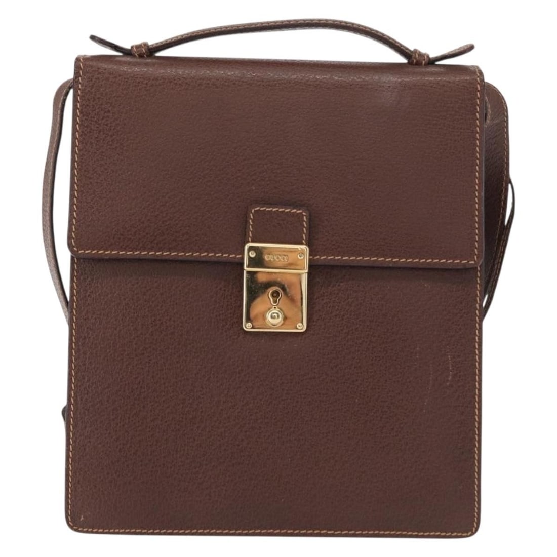 Gucci Vintage Shoulder Bag Brown Leather Italy: Gucci Vintage Shoulder Bag Brown Leather Italy This Gucci vintage shoulder bag for women is crafted from brown leather and features a classic design. Made in Italy, it offers a spacious interior and i