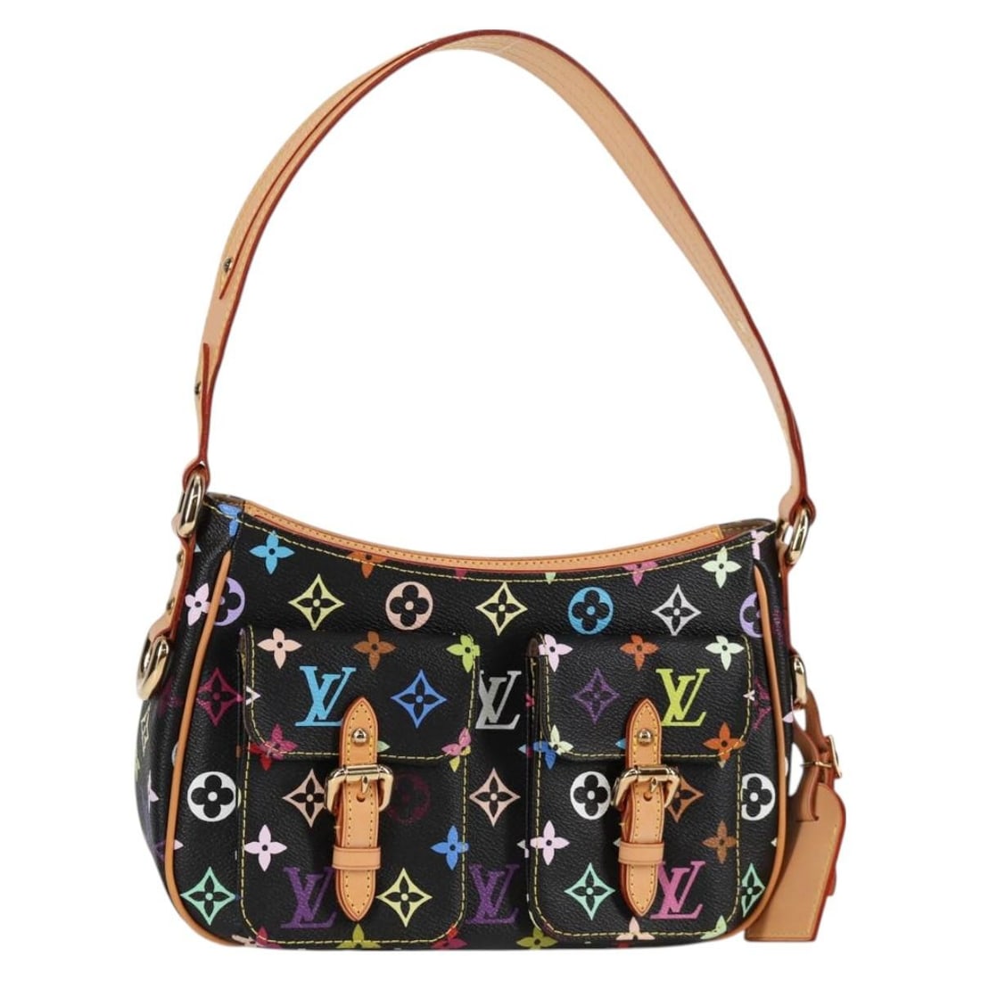 Louis Vuitton M40054 Lodge PM Black Monogram Multicolor Handbag (1 of 18)